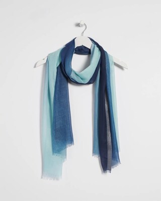 Woven Ombre Metallic Oblong Scarf