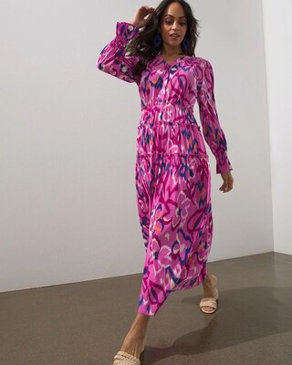 Ikat Tiered Maxi Dress