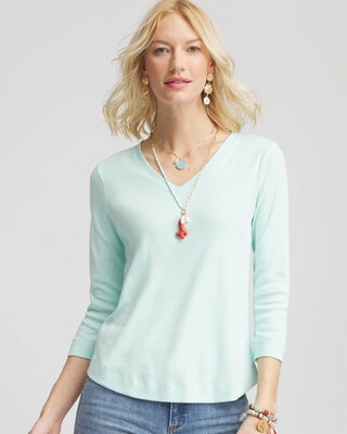 Everyday 3/4 Sleeve V-Neck Tee