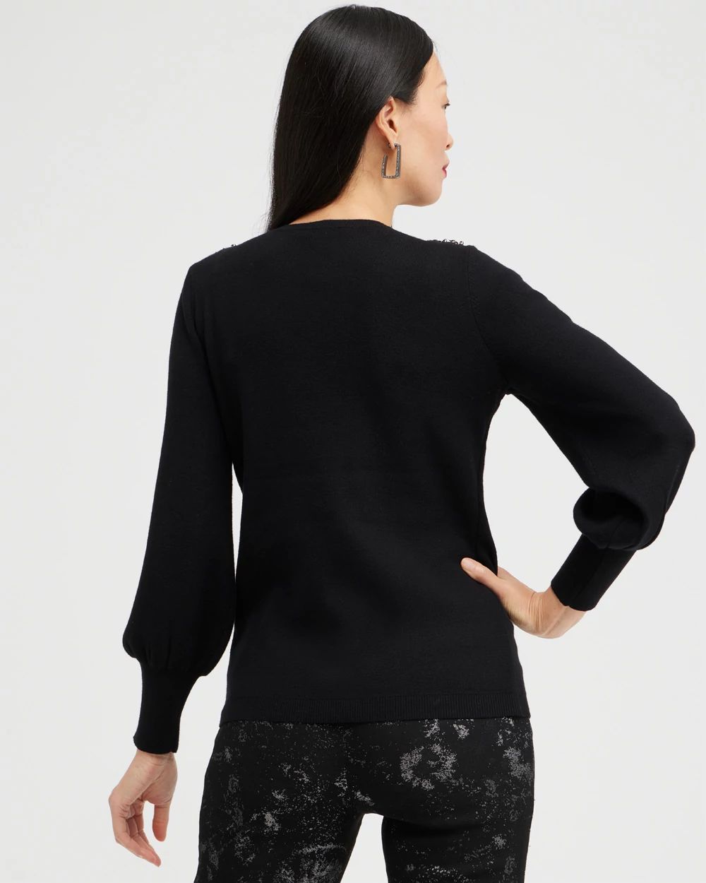Gem Embellished Pullover Sweater