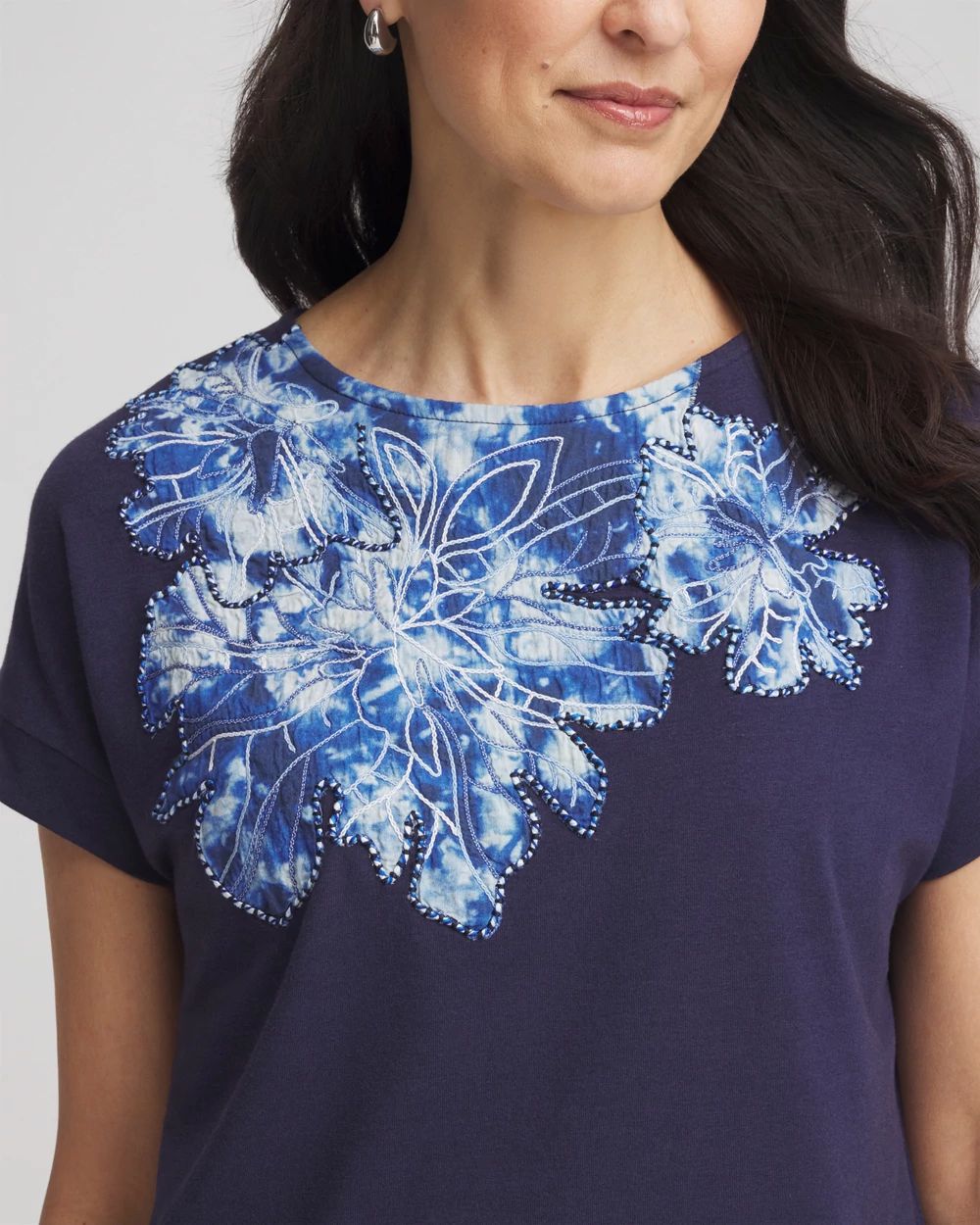 Zenergy® UPF Knit Applique Dolman Top