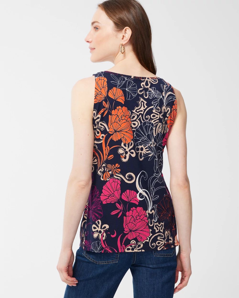 Touch of Cool Floral Polished Tank click to view larger image.