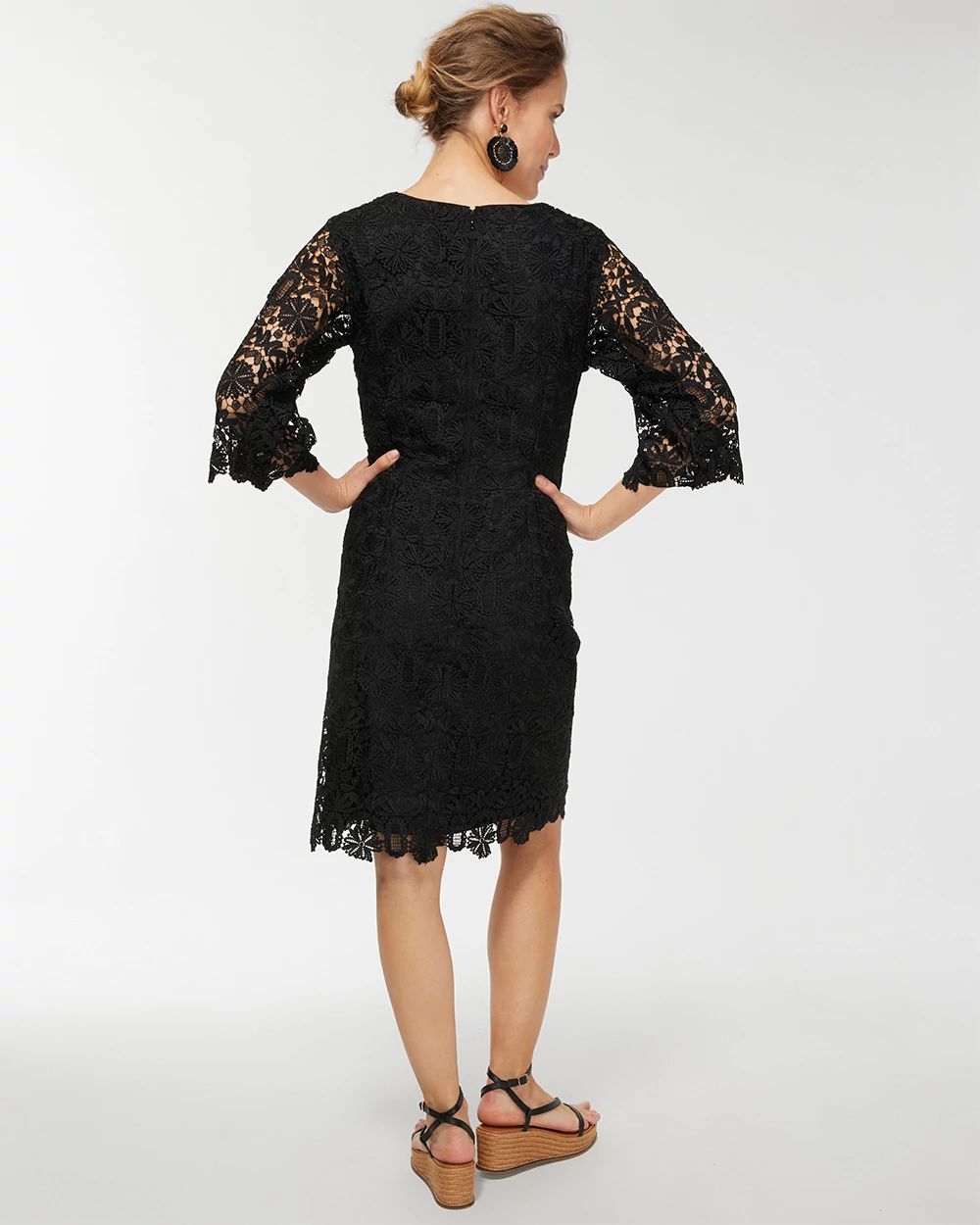 Black Lace Shift Dress