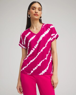 Zenergy® V-neck Tie Dye Tee