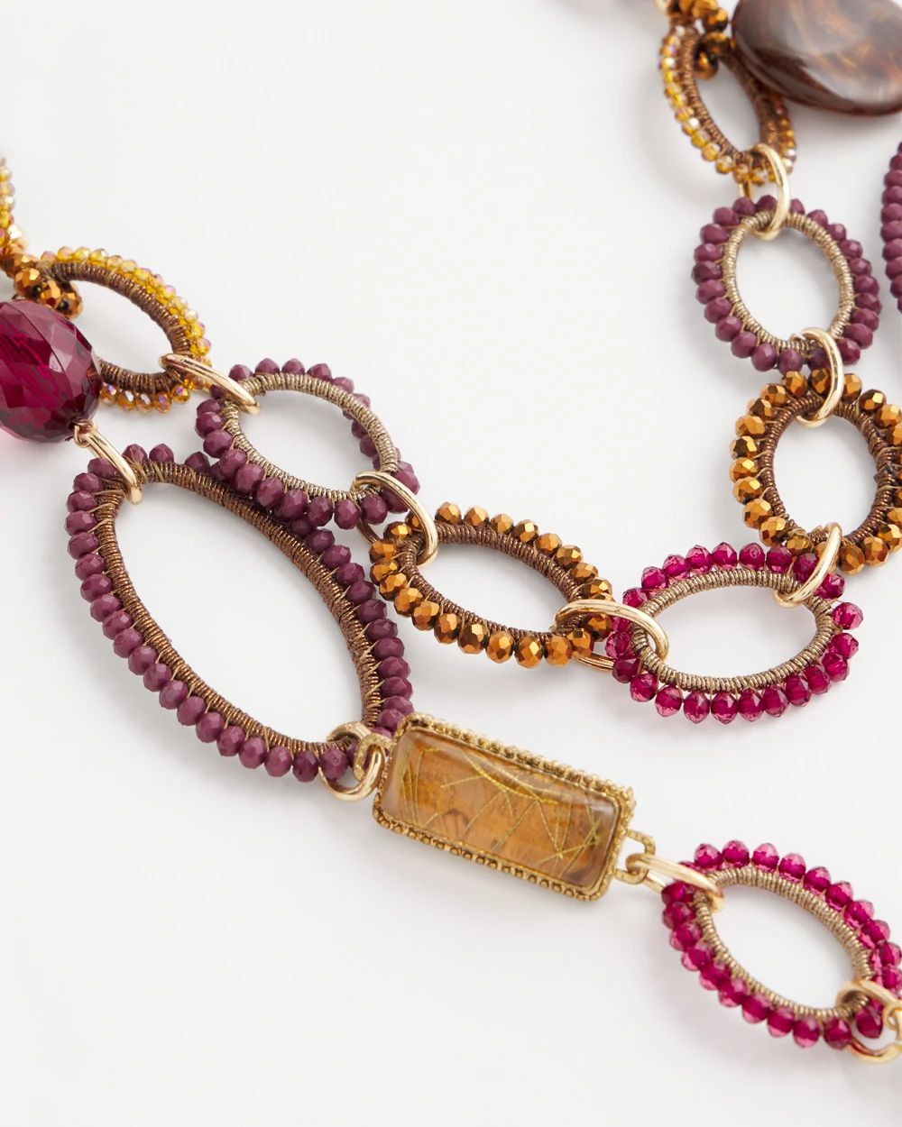 Double Strand Red Bead Necklace