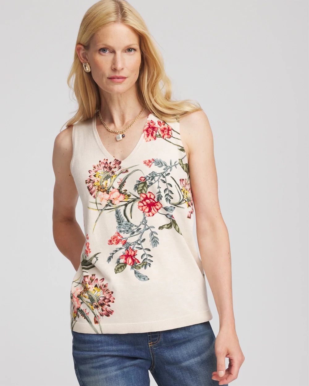 Ella Printed Sweater Tank
