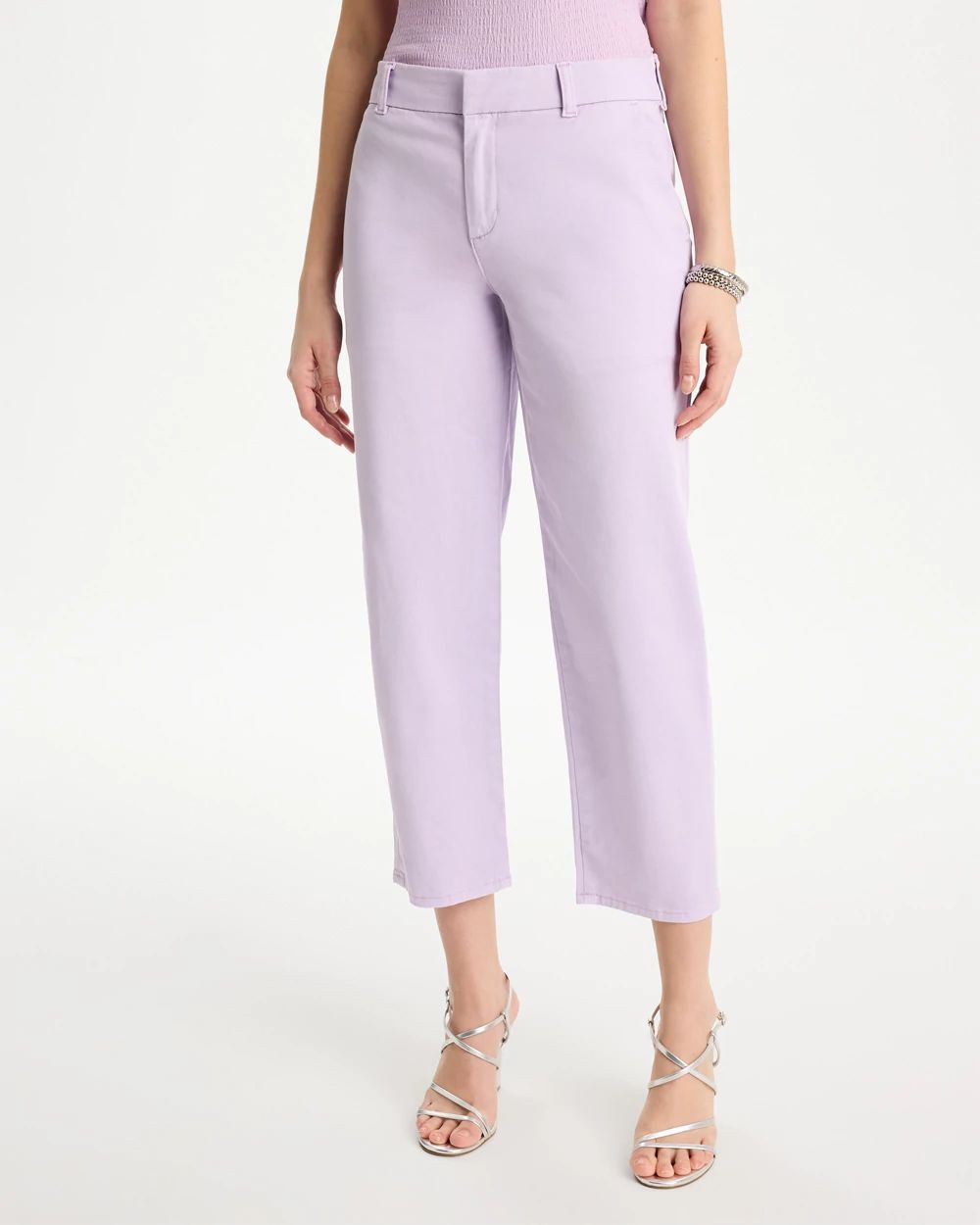 Relaxed Boyfriend Chino Crop Pants