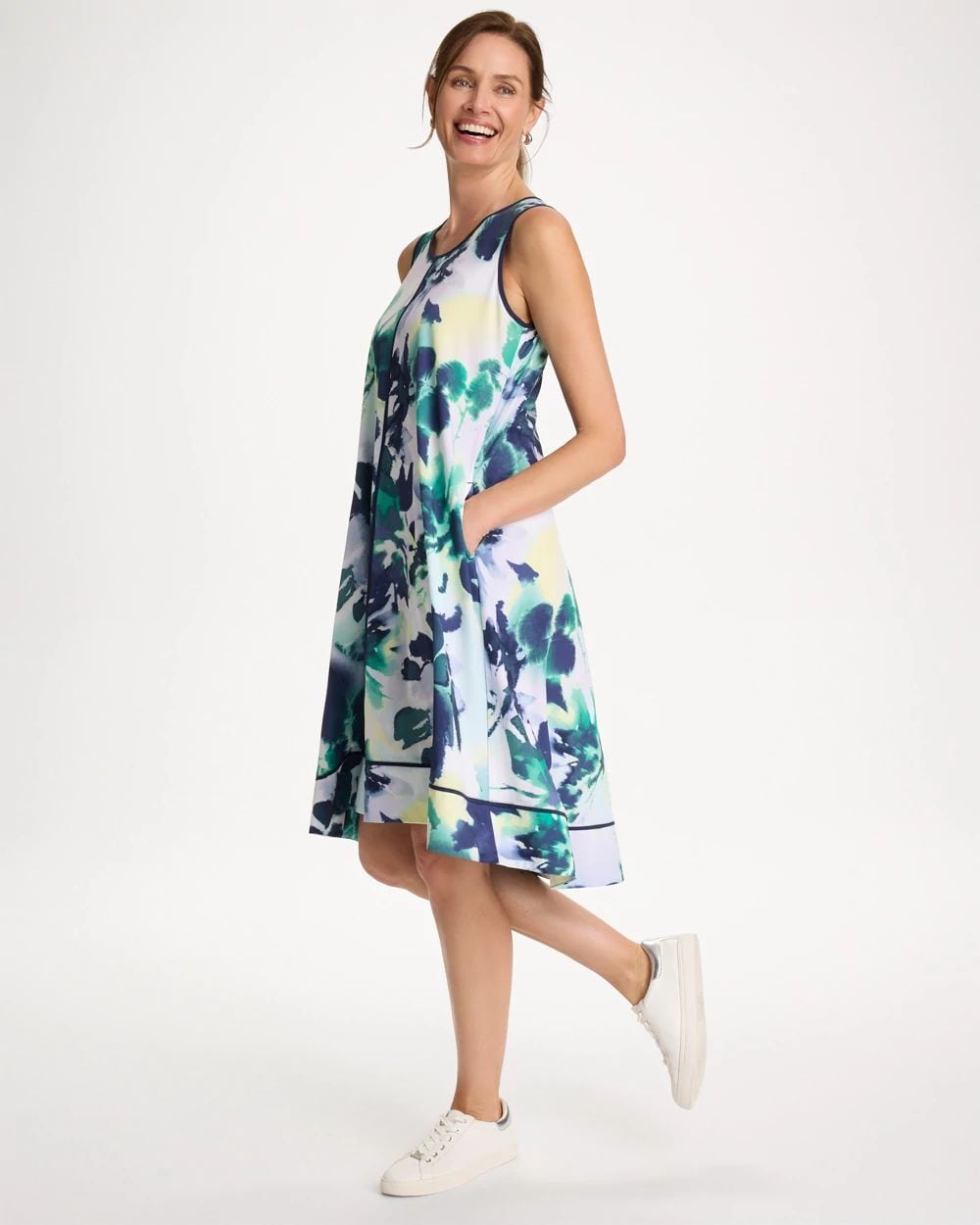 Zenergy® UPF Floral Midi Dress