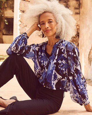 Blue Ikat Shirt