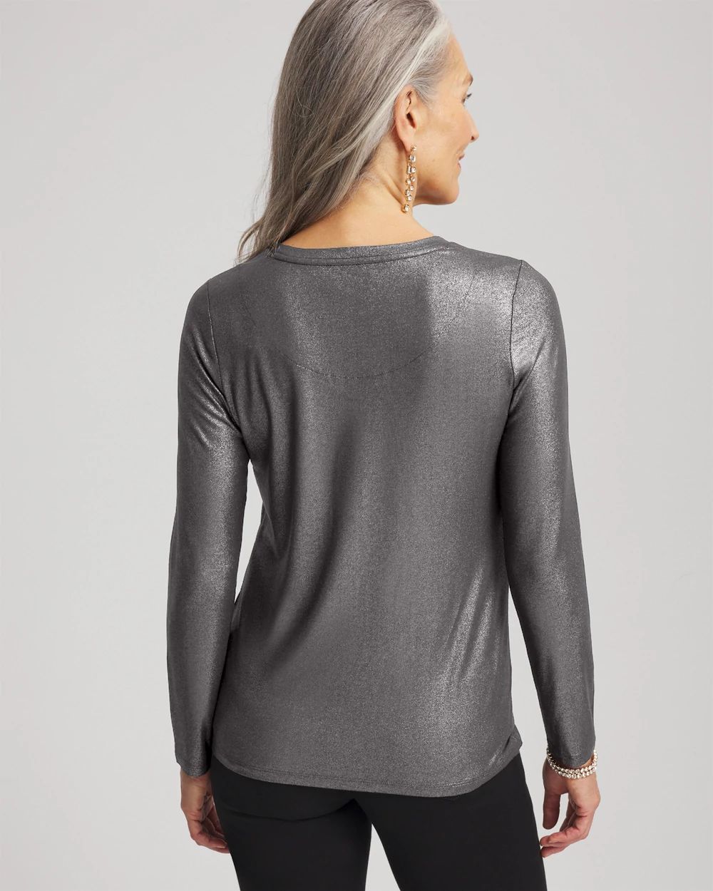 Touch of Cool™ Foil Long Sleeve Layering Tee