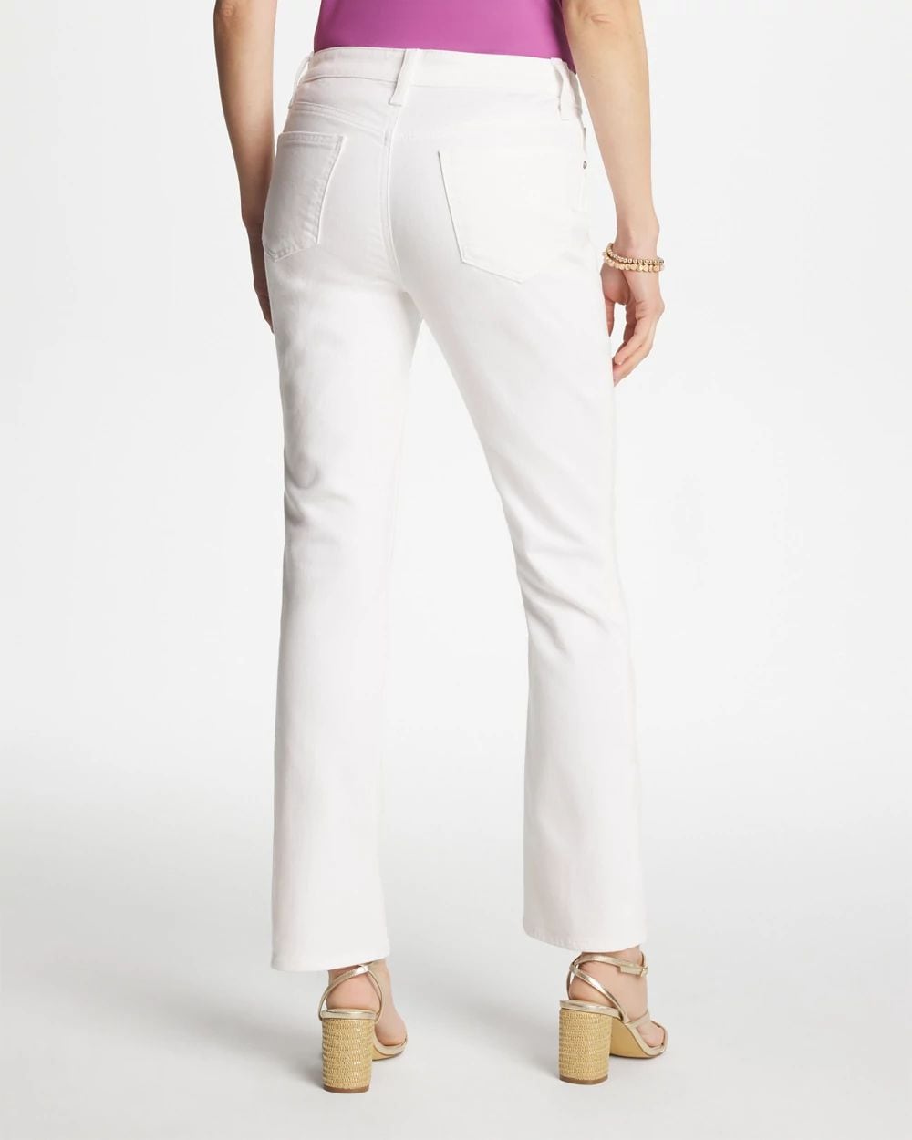 Cropped Girlfriend Kick-Flare Jeans