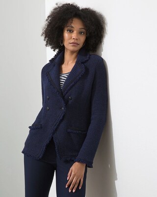 Tweed Knit Blazer