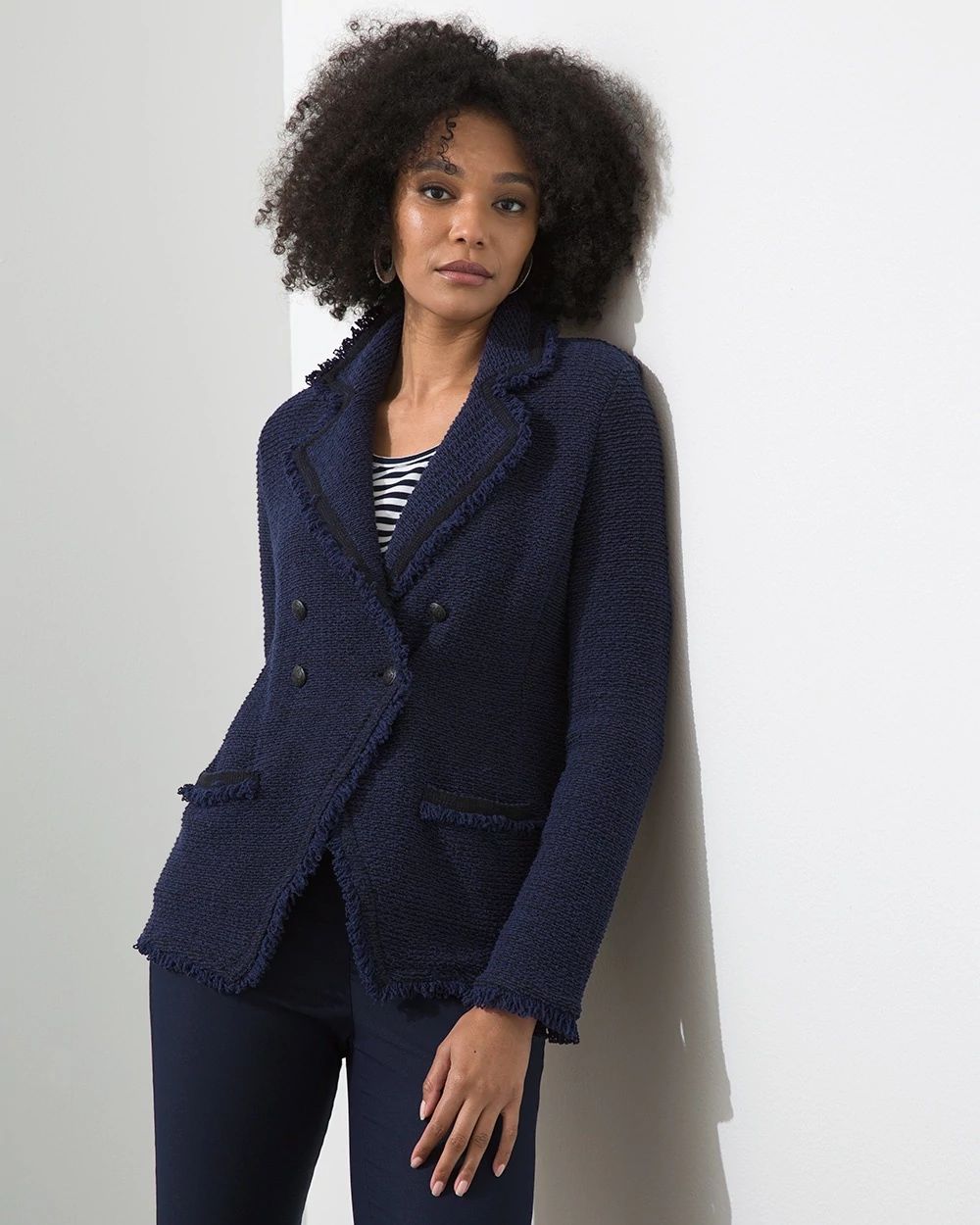 Tweed Knit Blazer