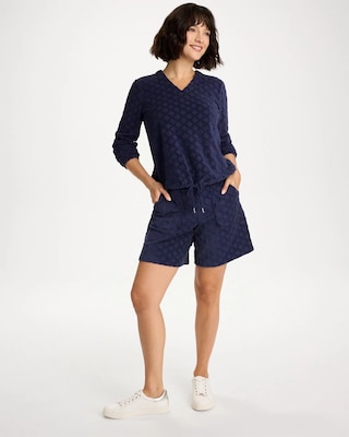 Zenergy® Terry Cloth Jacquard Shorts click to view larger image.