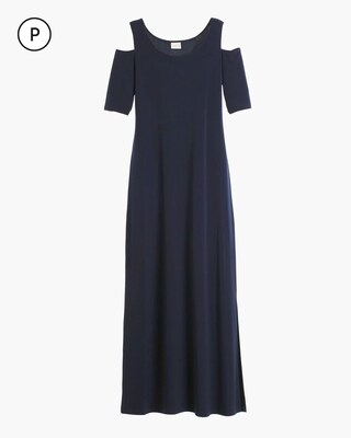 Petite Cold-Shoulder Maxi Dress