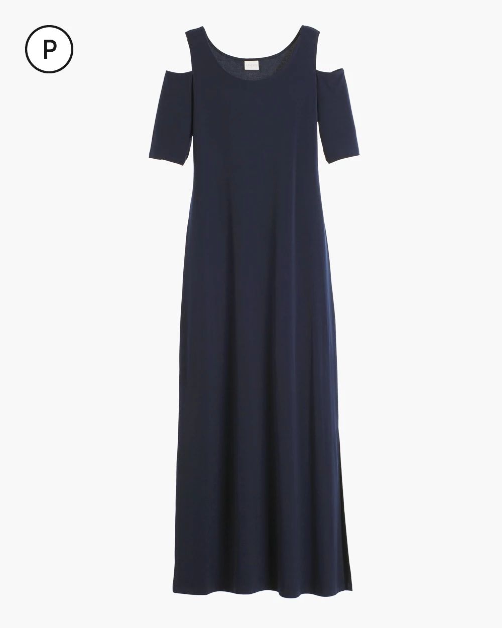 Petite Cold-Shoulder Maxi Dress