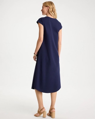 Soft-Stretch Cotton Slub Dress click to view larger image.