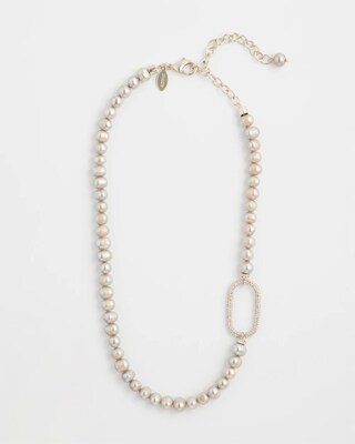 Fresh Water Pearl Pavé Necklace