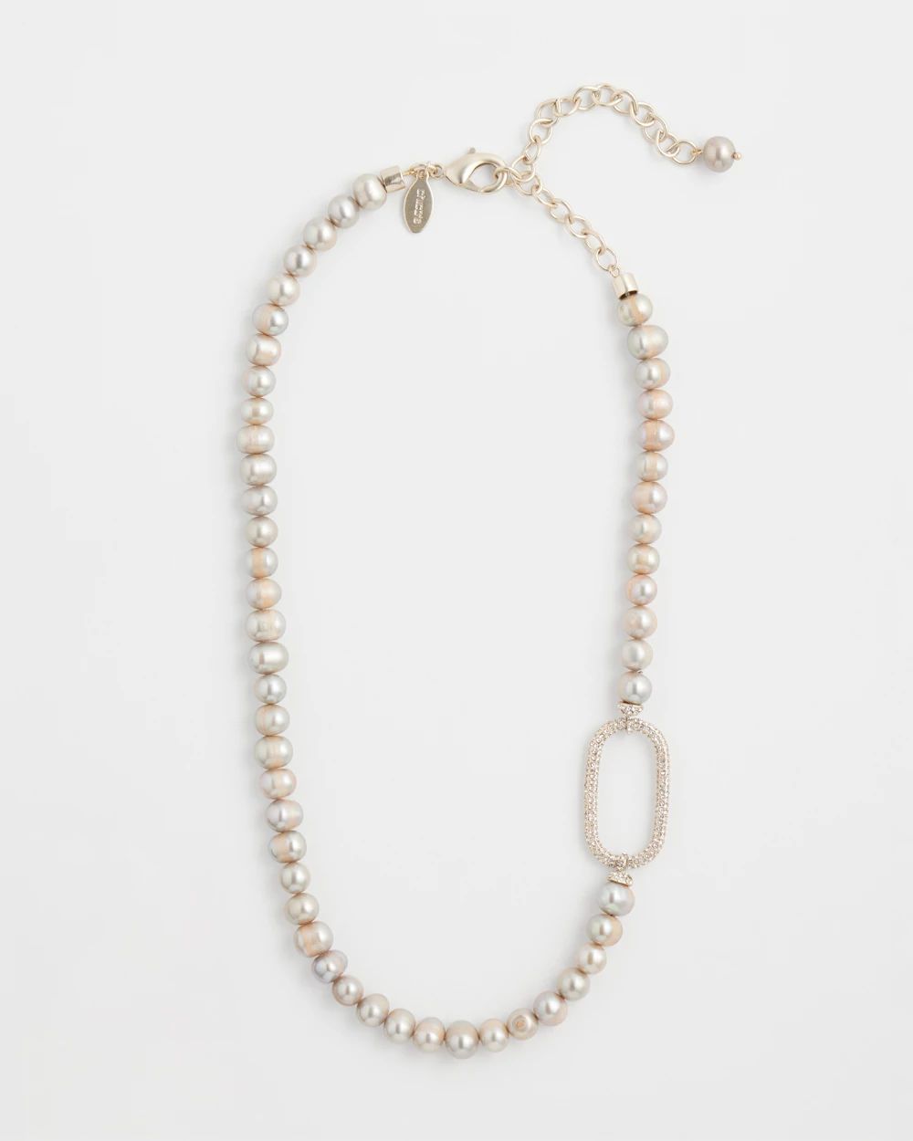 Fresh Water Pearl Pavé Necklace
