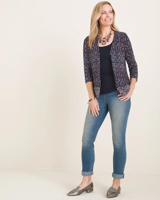 Patterned Woven Cardigan