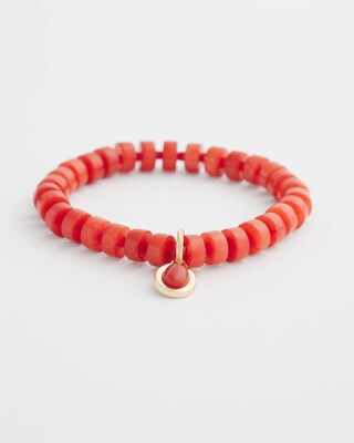 Orange Agate Drop Off Stretch Bracelet