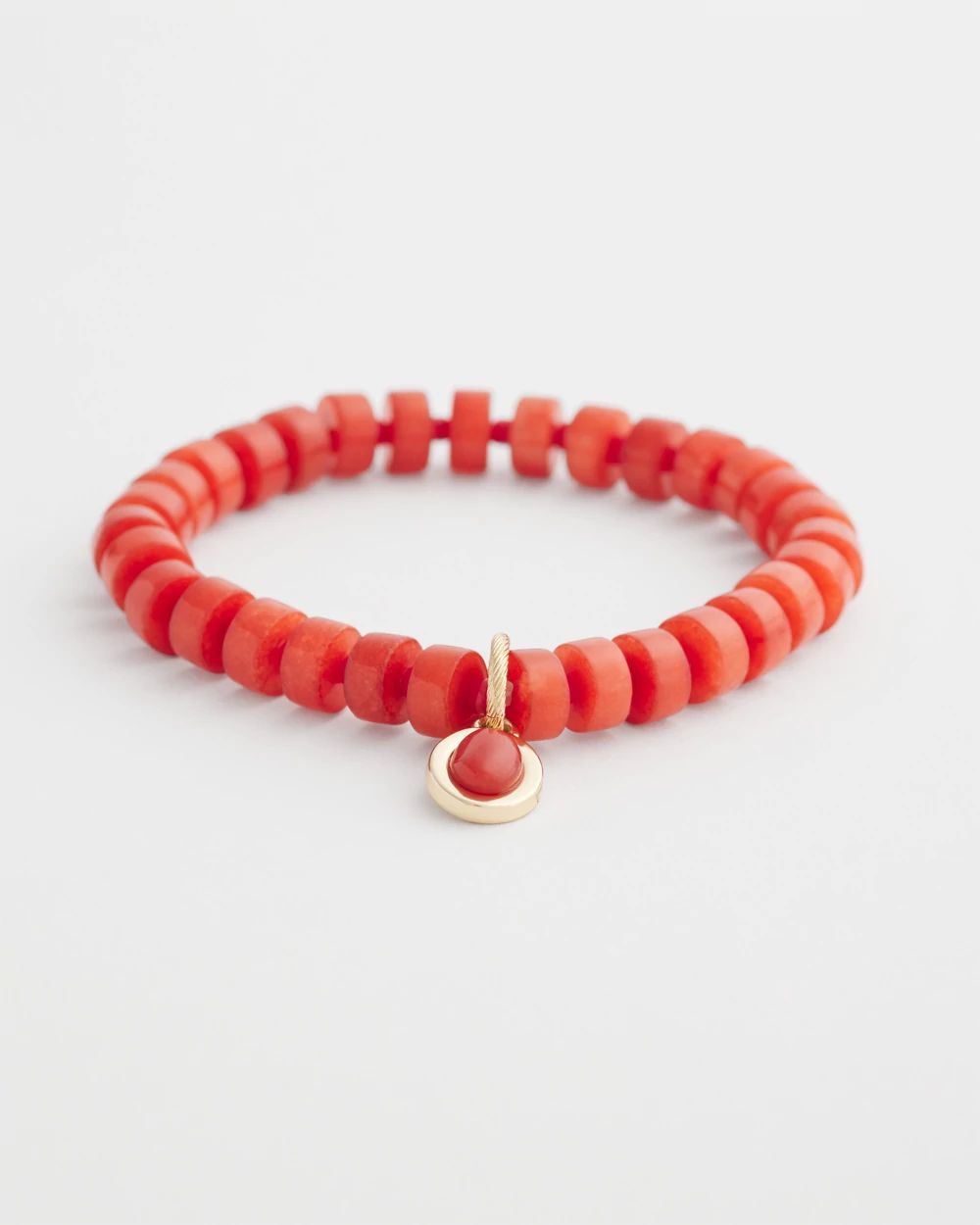 Orange Agate Drop Off Stretch Bracelet