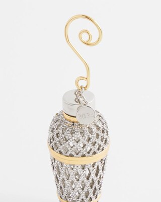 Rhinestone Cocktail Shaker Ornament