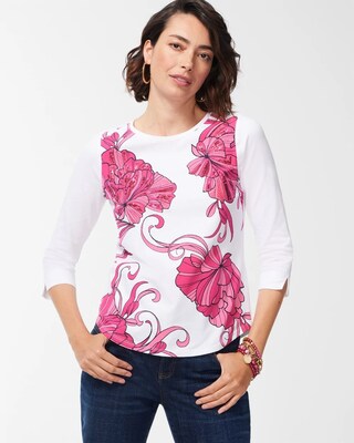 3/4 Sleeve Embellished Perfect Tee