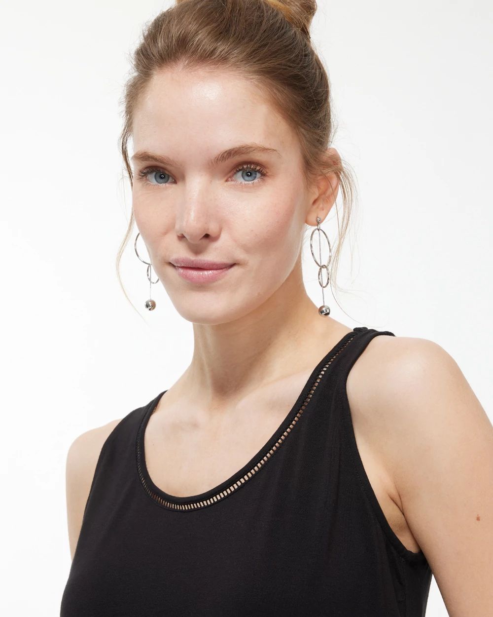 Touch of Cool Eyelet Neck Tank