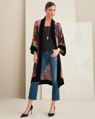 Travelers Velvet Peacock Kimono