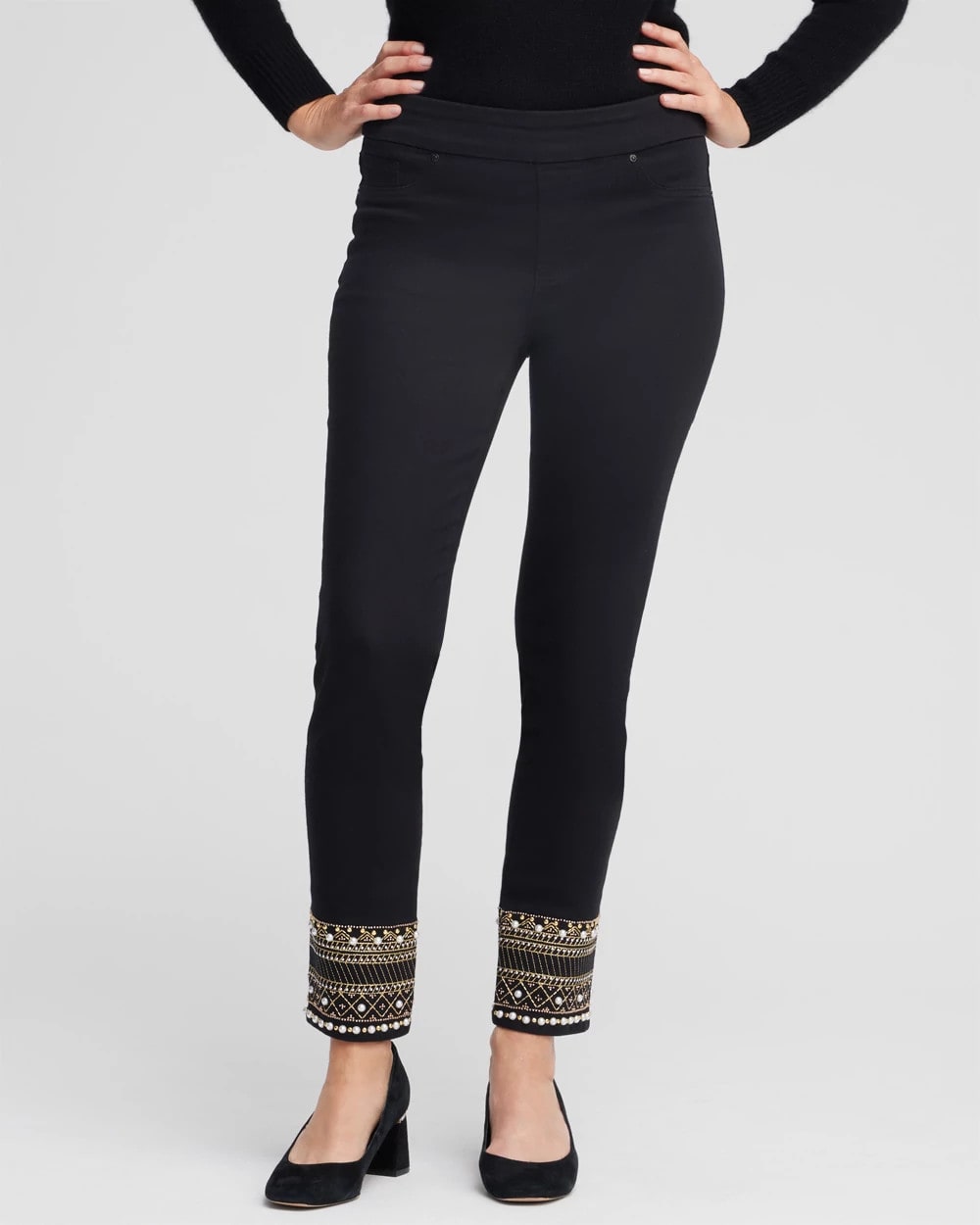 Embellished Pull-On Jeggings
