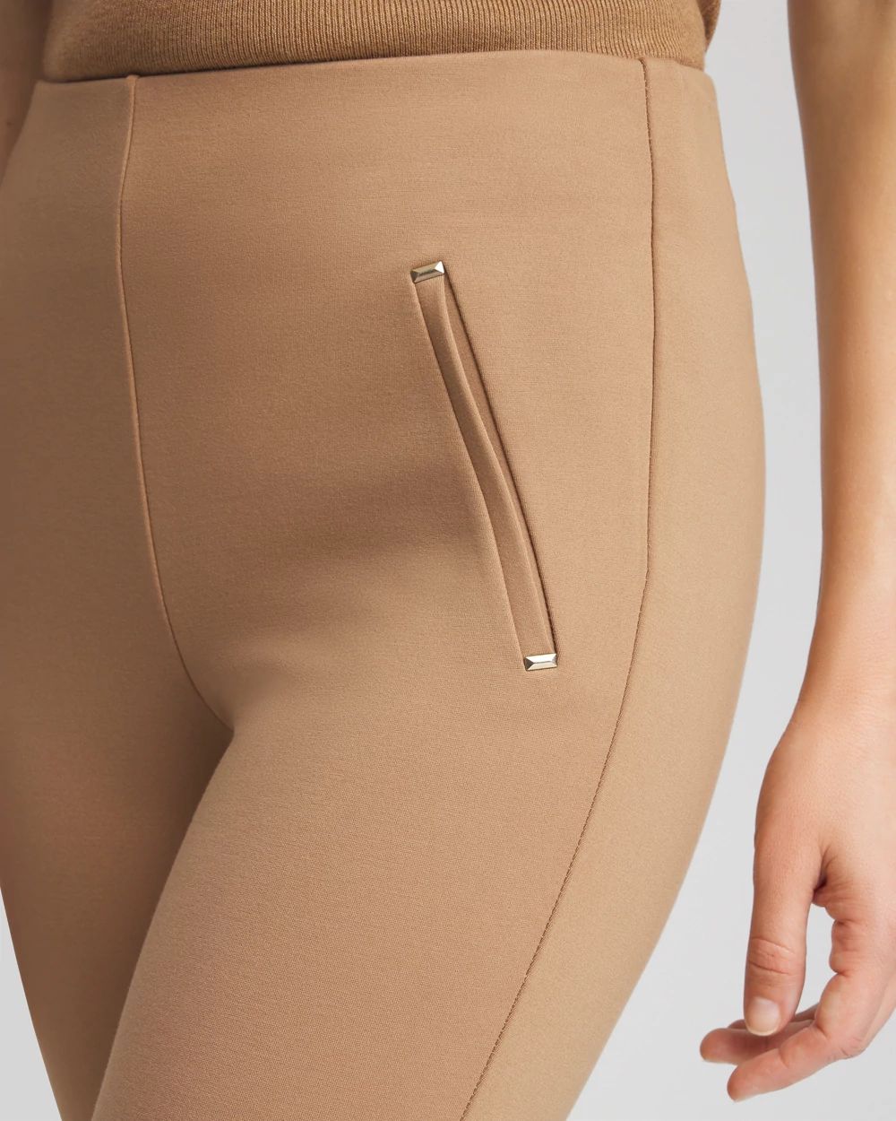 Petite Juliet Ponte Trim Detail Pants