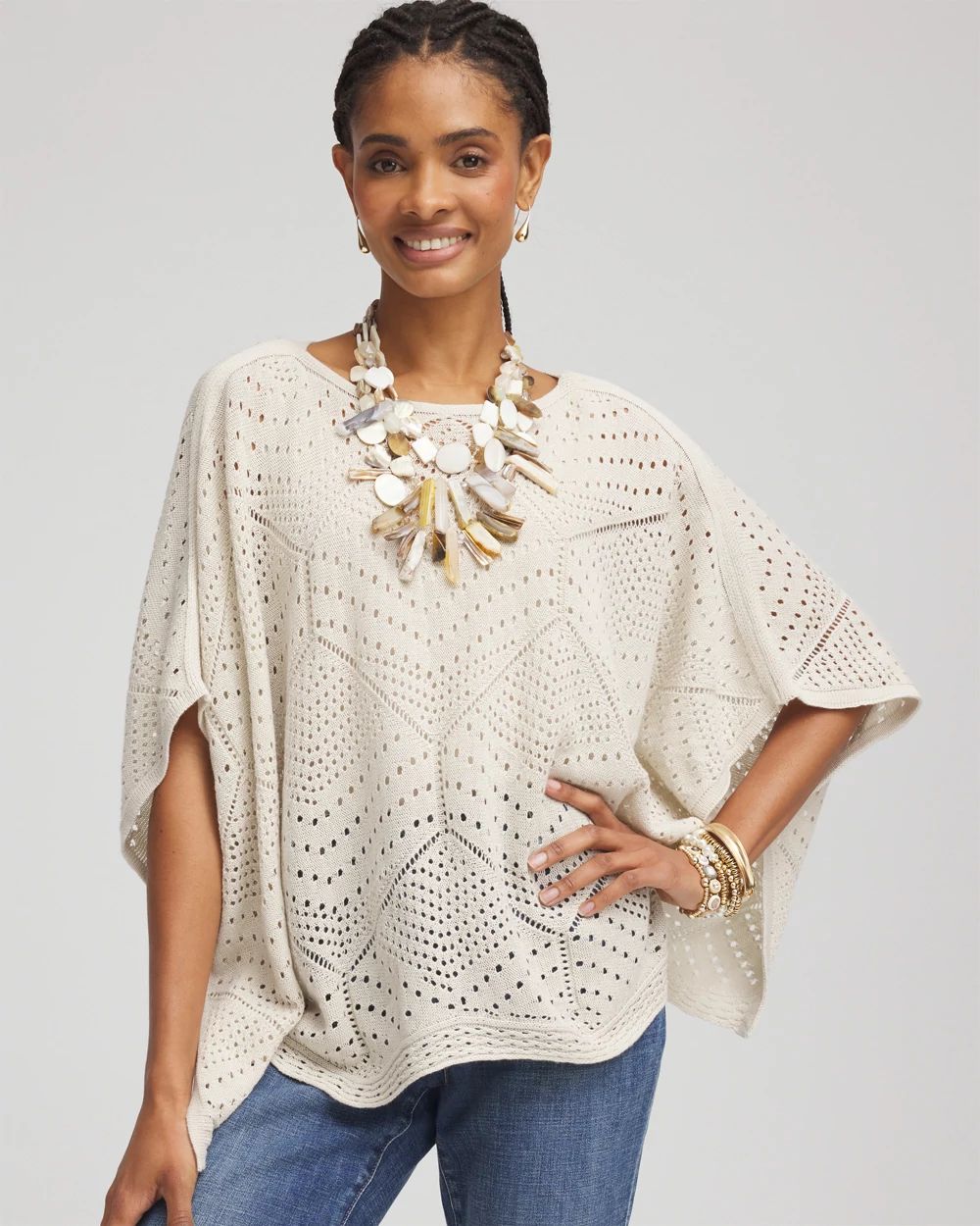 Crochet Boatneck Poncho