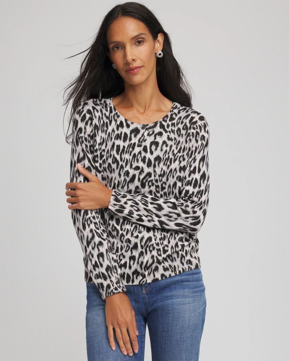 Ella Animal Crewneck Cardigan