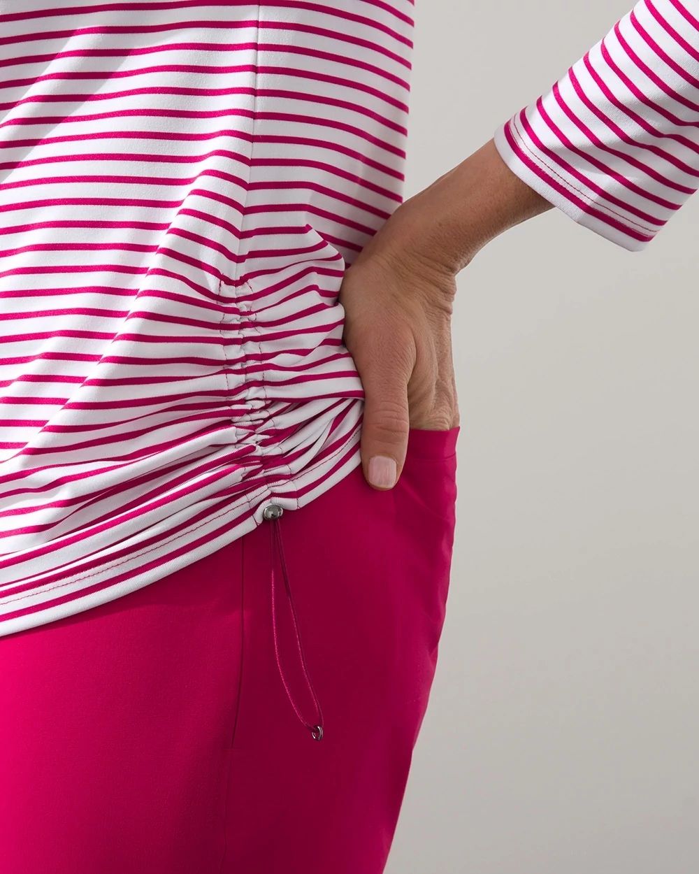 Zenergy® UPF Stripe Bungee Pullover