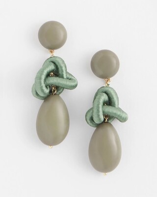 Olive Teardrop Earrings click to view larger image.