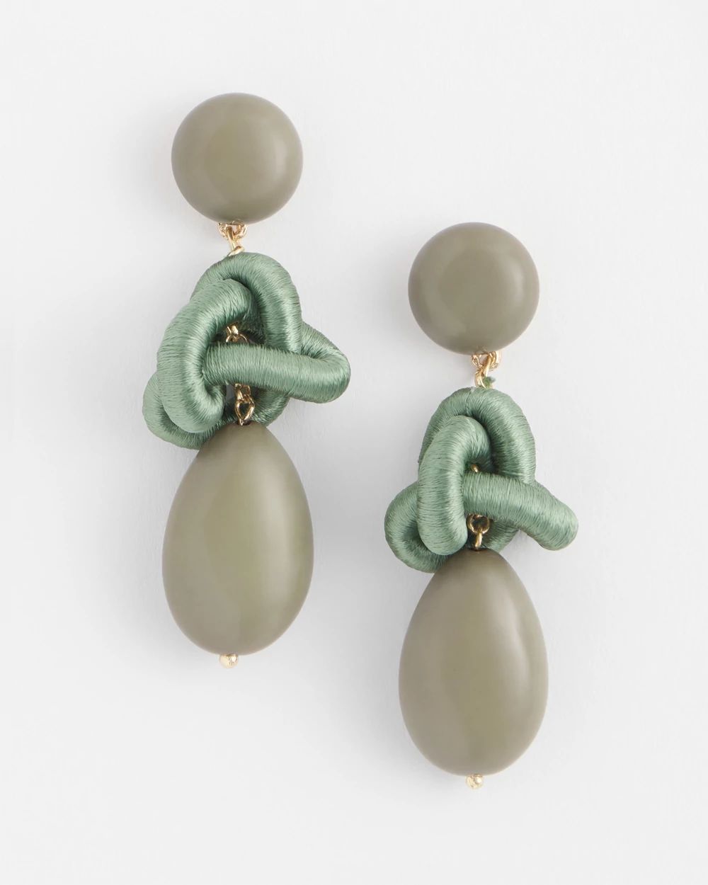 Olive Teardrop Earrings click to view larger image.