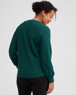 Zenergy® Rhinestone Neck Sweatshirt click to view larger image.