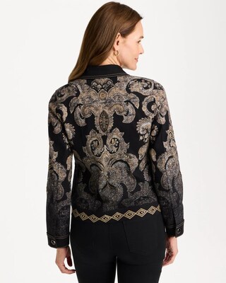 Embellished Artisanal Trucker Jacket click to view larger image.