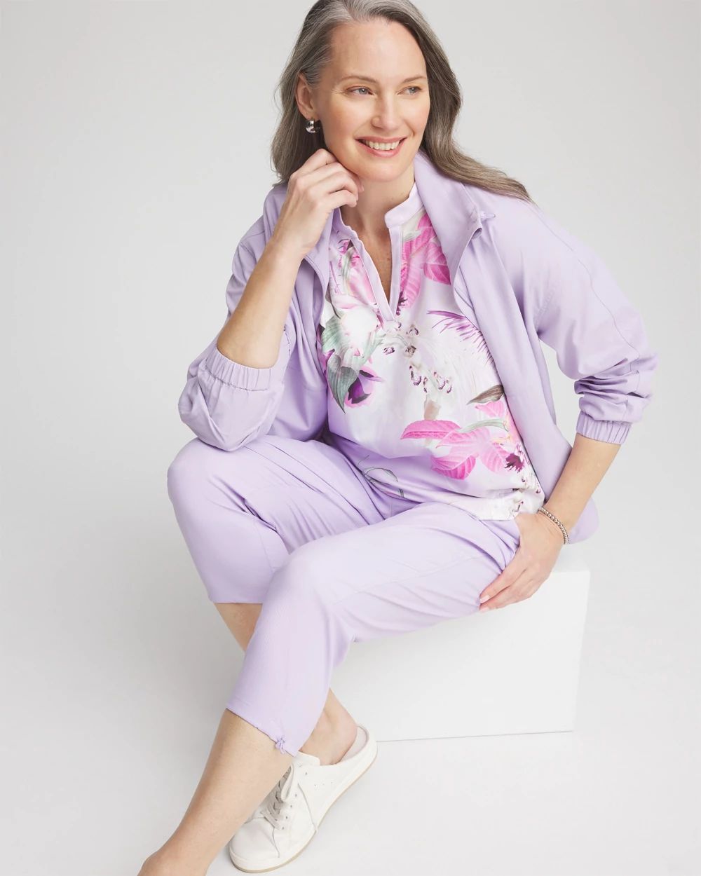 Zenergy® UPF Floral Polo click to view larger image.