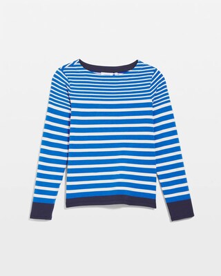 Zenergy® Striped Boatneck Mariner Tee click to view larger image.
