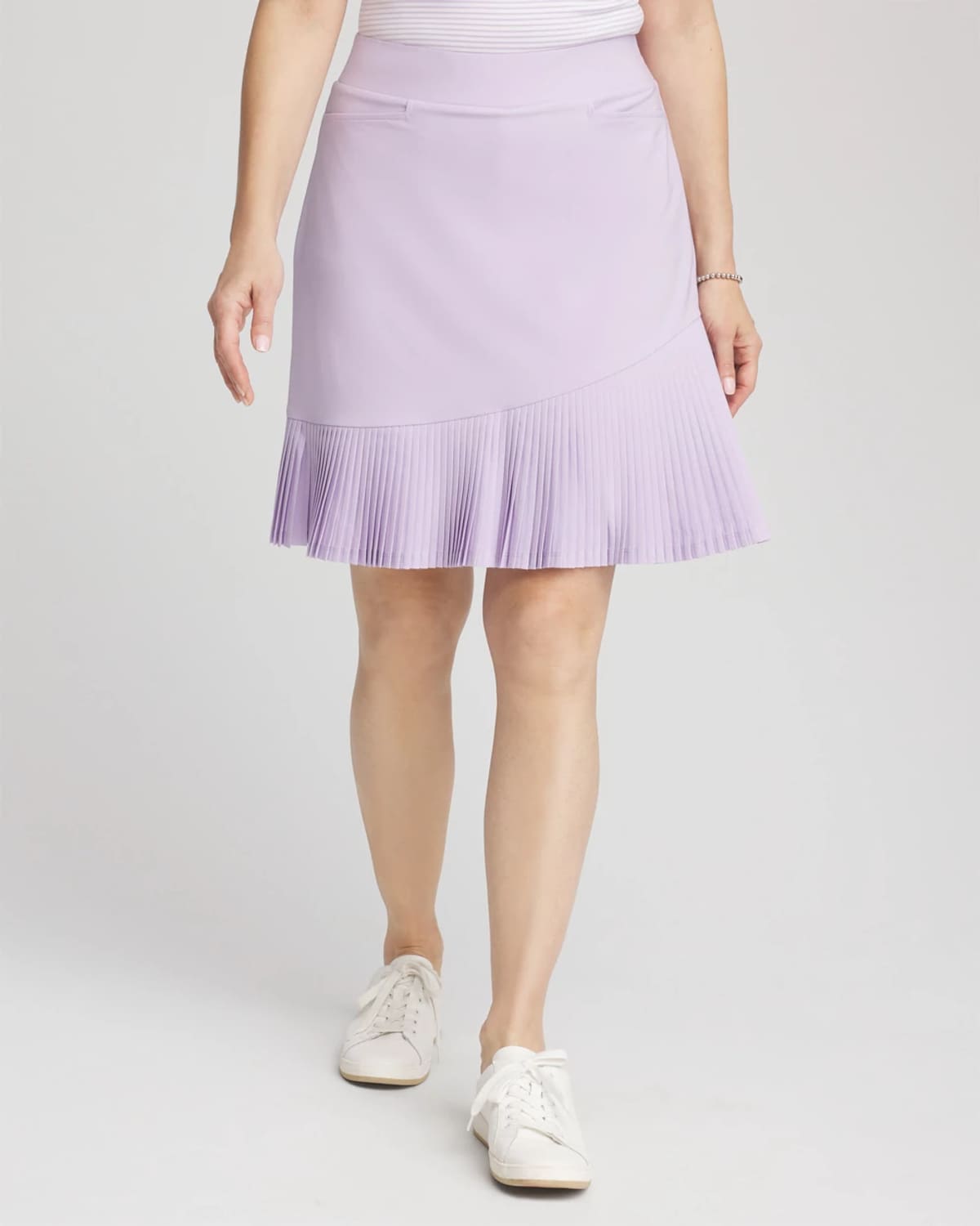 Chico's Pleat Tennis Skirt In Purple
