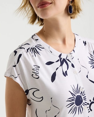 La Playa Refined Button Tee click to view larger image.