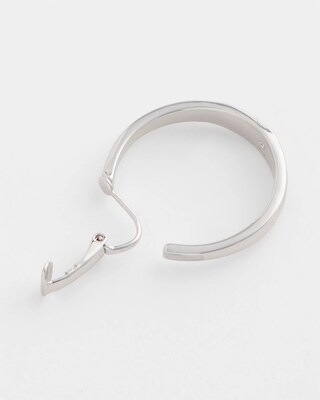 No Droop™ Silver Hoop Clip-On Earrings