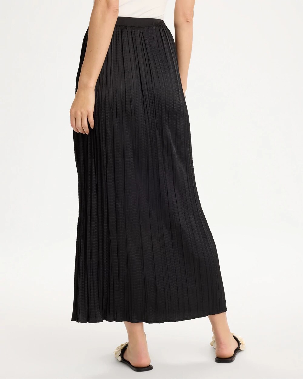 Satin Crinkle Maxi Skirt