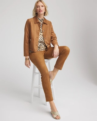 Suede Cropped Jacket click to view larger image.