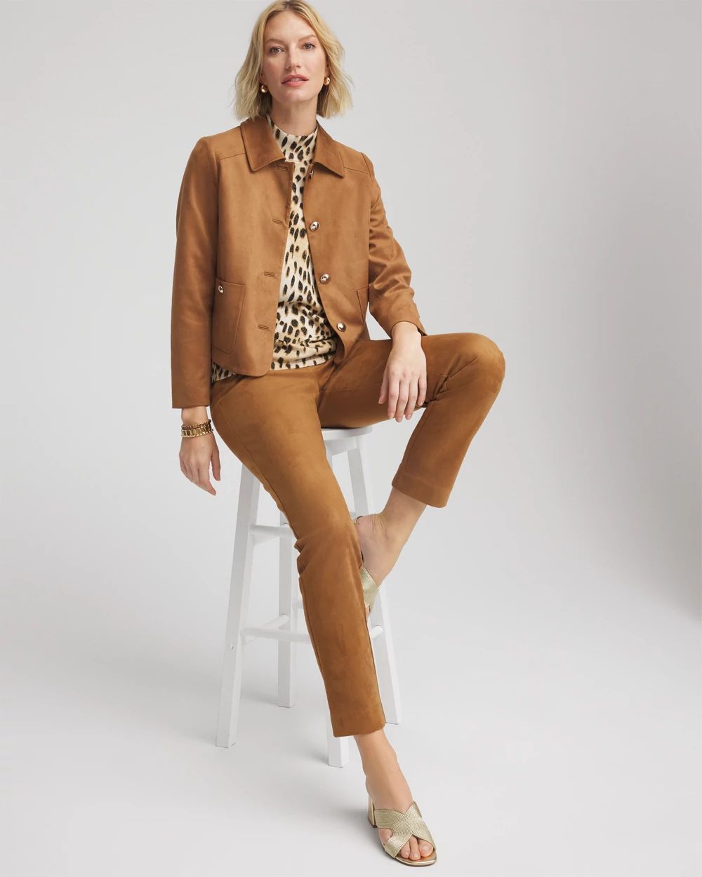 Suede Cropped Jacket