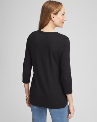Slub 3/4-Sleeve Tee click to view larger image.