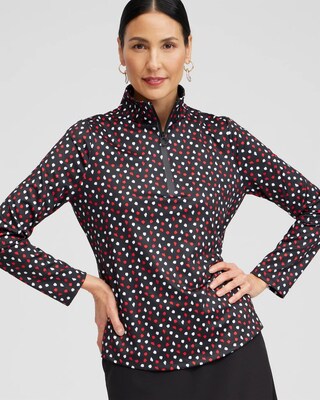 Zenergy® UPF Heart Print Long Sleeve Top