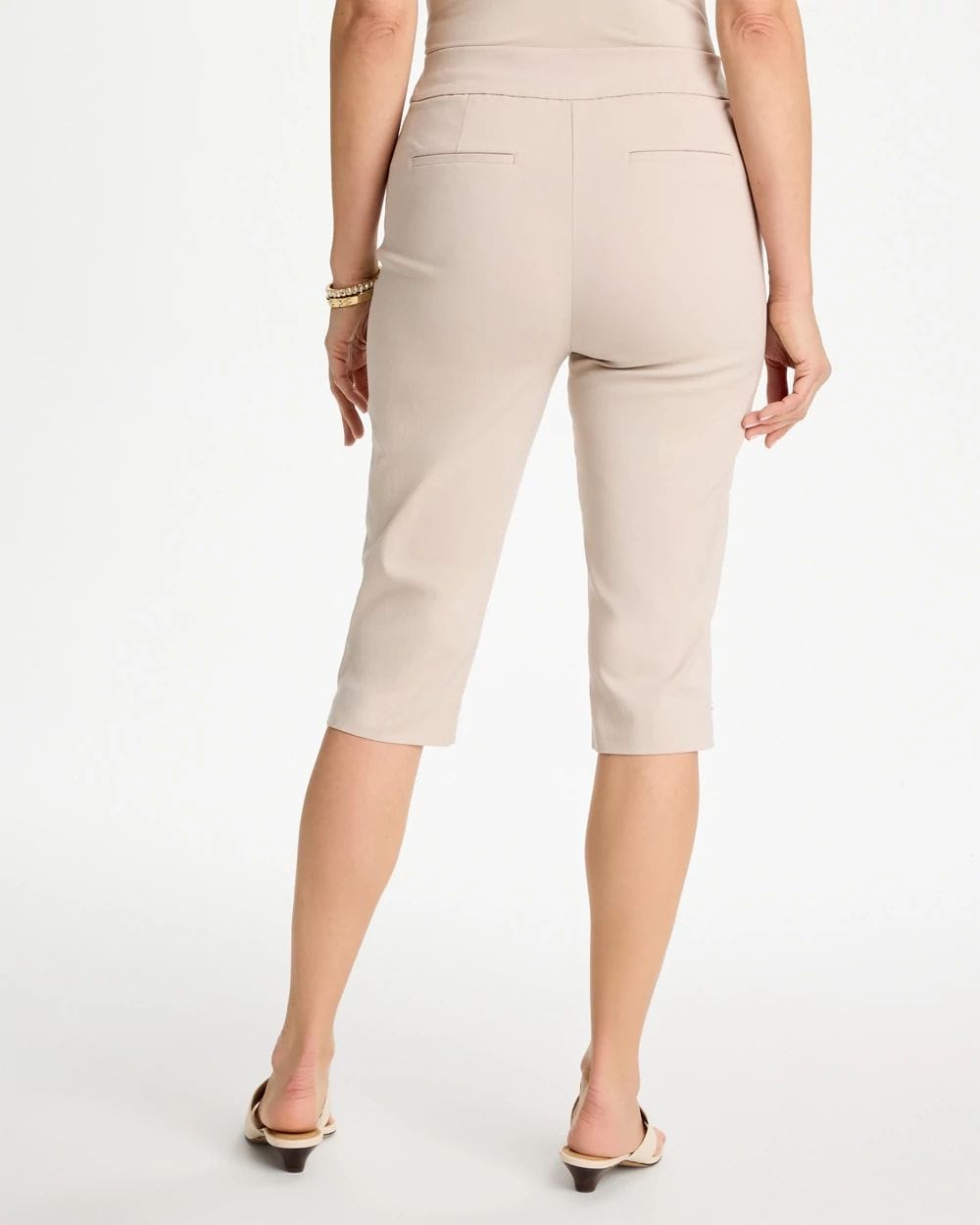 Brigitte™ Slim Rivet Pull-On Capri